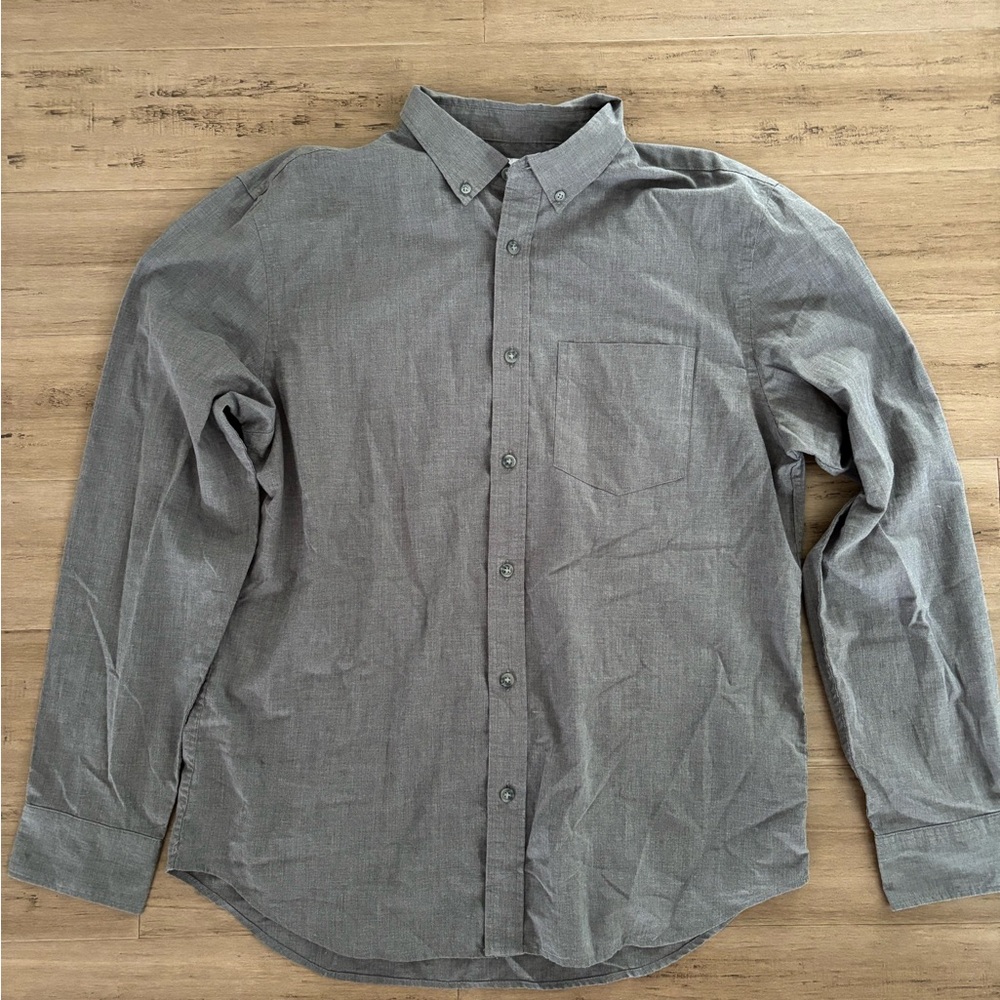 Old Navy Gray Casual Button Down Shirt